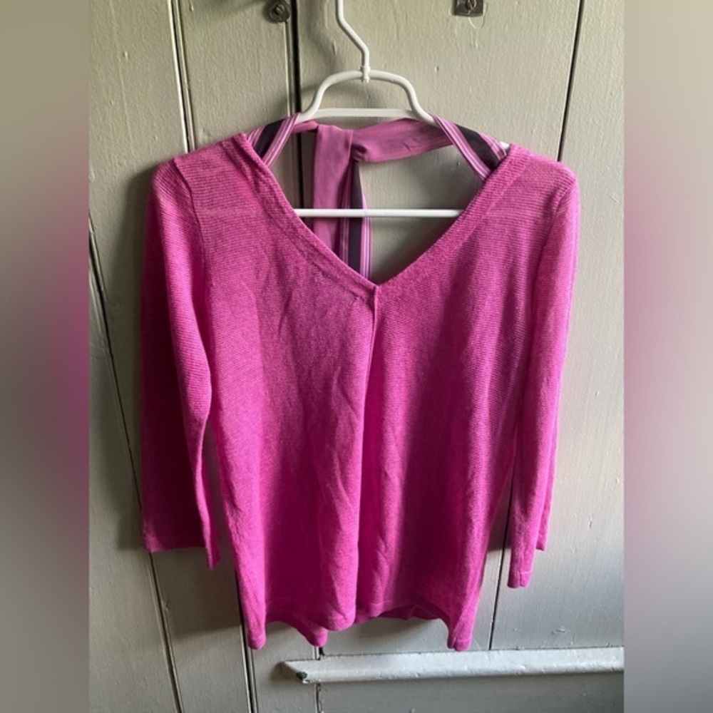 NIC+ZOE Women's Make A Bow Top Pink Small